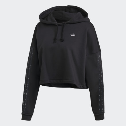 

Blusa Moletom Capuz Cropped Mulher  adidas, Preto