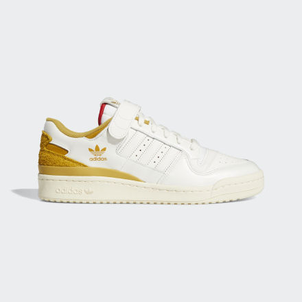 adidas Forum 84 Low Shoes Cream White / Victory Gold / Red 8 - Men Lifestyle Trainers