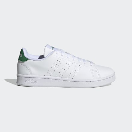 adidas Advantage Shoes White / Green 12 - Men Tennis,Lifestyle Sport Shoes,Trainers