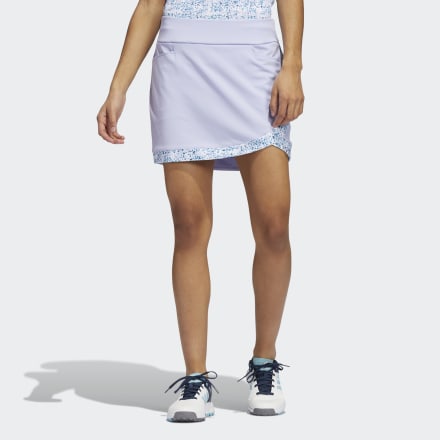 adidas Ultimate365 Printed PrimeGreen Skort Violet Tone L - Women Golf Skirts