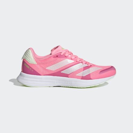 Adidas Adizero RC 4 Shoes Beam Pink / Zero Metalic / Solar Green 6 - Women Running Trainers