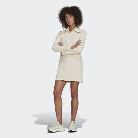 adidas Adicolor Track Dress Wonder White 10 - Women Lifestyle Dresses
