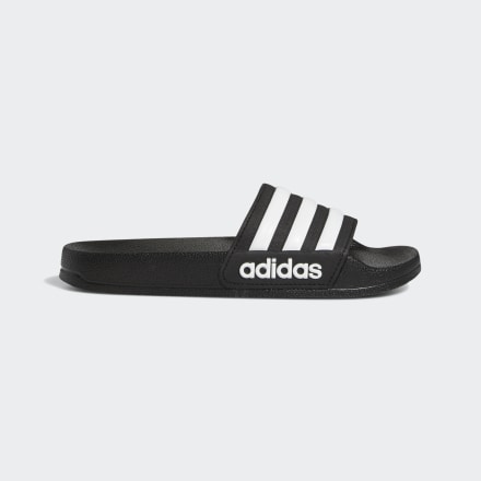 adidas Adilette Shower Slides Black / White / Black 2 - Kids Swimming Sandals & Thongs,Sport Shoes