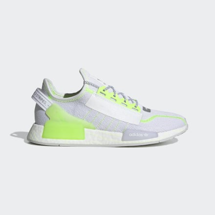 adidas NMD_R1 V2 Shoes White / Signal Green / Grey 12 - Men Lifestyle Trainers