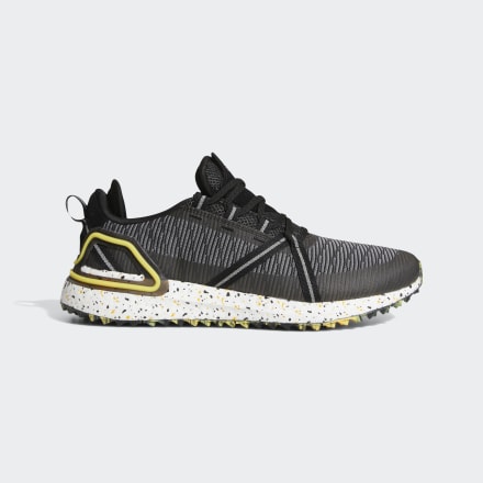 adidas Solarthon PrimeGreen Spikeless Golf Shoes Black / Sonic Fuchsia / Solar Gold 5 - Unisex Golf Sport Shoes,Trainers