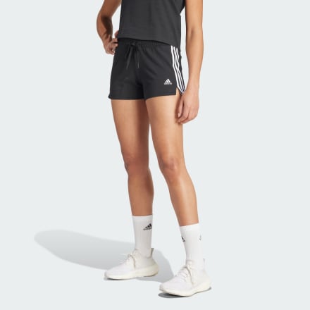 adidas Essentials Slim 3-Stripes Shorts Black / White S - Women Lifestyle Shorts