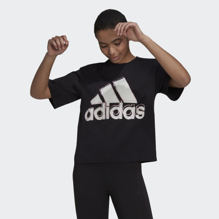 adidas Big Logo Tee Black XL - Women Lifestyle T Shirts,Shirts