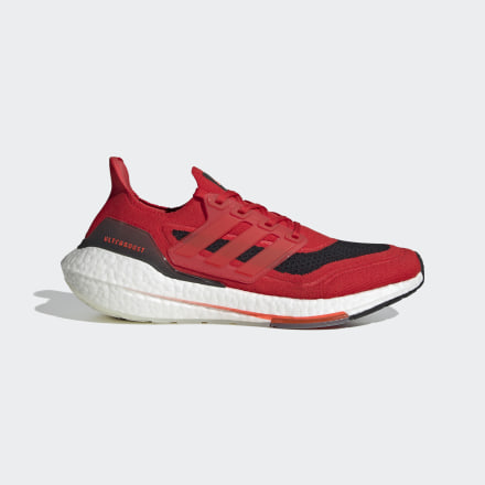 adidas Ultraboost 21 Shoes Vivid Red / Red / Black 7 - Unisex Running Trainers