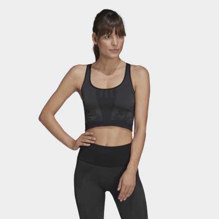 Adidas adidas x Karlie Kloss Seamless Knit LayeRed Top Carbon / Black XS - Women Training Shirts