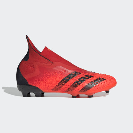 Adidas PRedator Freak+ Firm Ground Boots Red / Black / Red 4 - Kids Football Football Boots,Sport Shoes