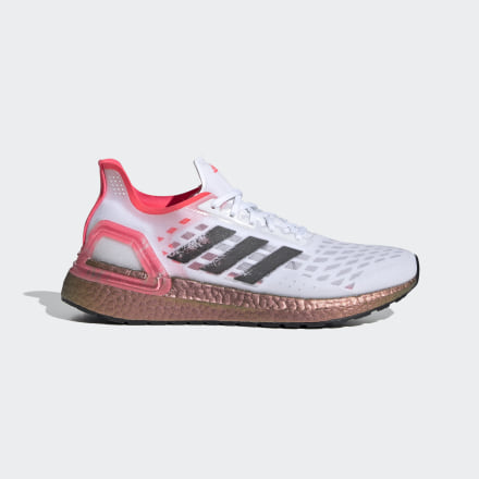 adidas Ultraboost PB Shoes White / Black / Signal Pink 7.5 - Women Running Trainers