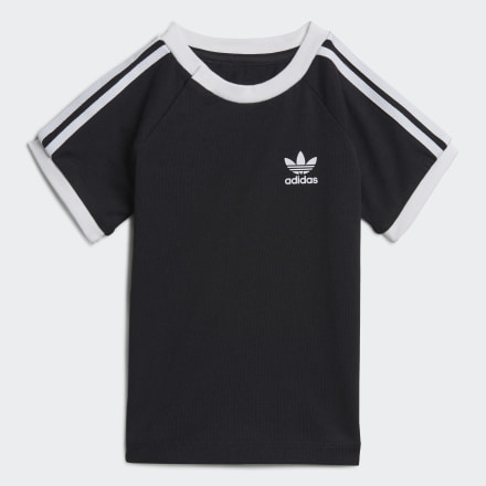 adidas 3-Stripes Tee Black / White 1824 - Kids Lifestyle Shirts