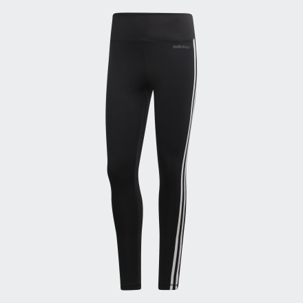 

Calça Legging de Cintura Alta Design 2 Move Três Listras Mulher  adidas, Preto