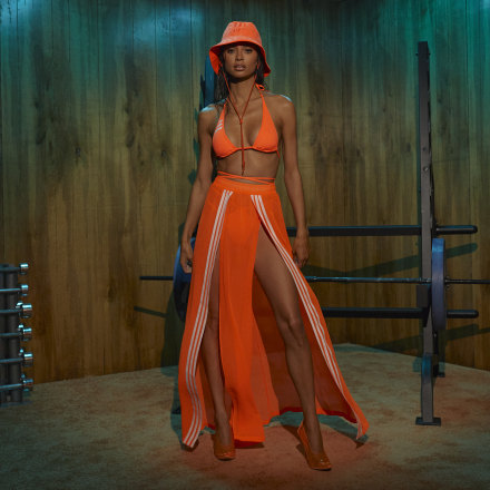 adidas Swim Cover-Up Skirt Solar Orange S - Women Lifestyle Skirts