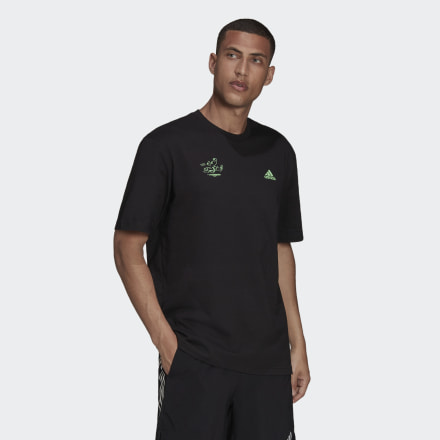 Adidas Signature Tee Black XL - Men Running T Shirts,Shirts