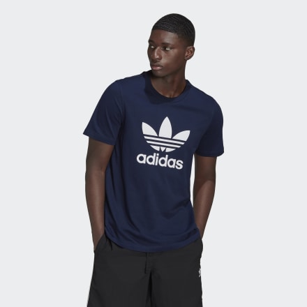Adidas ADIcolor CLASSICS TREFOIL TEE Night Indigo XS - Men Lifestyle Shirts