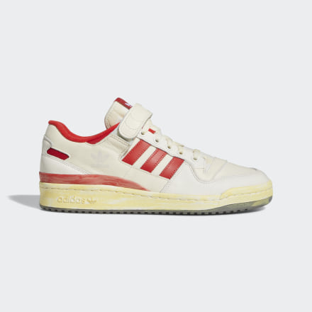 Adidas Forum 84 Low AEC Shoes White / Red / White 5 - Men Lifestyle Trainers