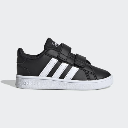 adidas Grand Court Shoes Black / White 5K - Kids Tennis,Lifestyle Sport Shoes,Trainers