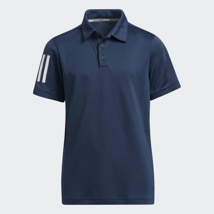 adidas 3-Stripes Polo Shirt Crew Navy 11-12 - Kids Golf Shirts