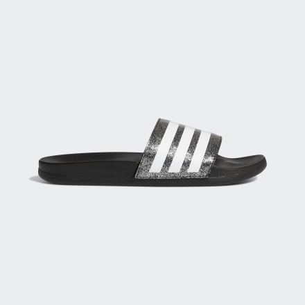 Adidas Adilette Comfort Slides Black / White / Black 1 - Kids Swimming Sandals & Thongs,Sport Shoes