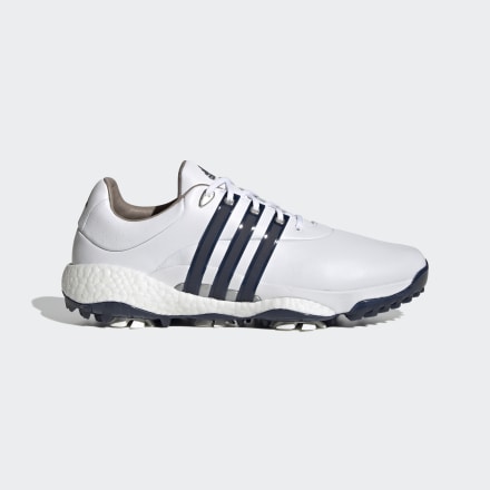 Adidas Tour360 22 Golf Shoes White / Collegiate Navy / Silver Metallic 7.5 - Men Golf Trainers