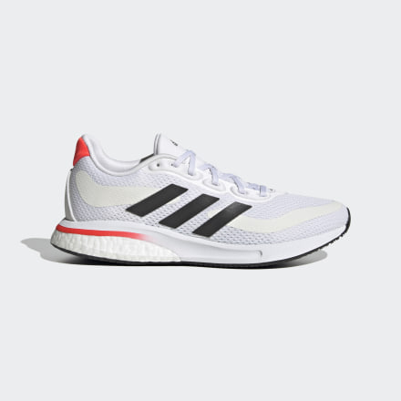 adidas Supernova PrimeGreen Boost Running Shoes White / Black / Red 6 - Kids Running Sport Shoes,Trainers