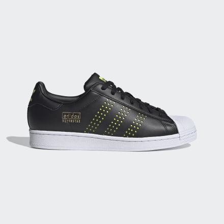adidas Superstar Shoes Black / Solar Yellow / Gold Metallic 12 - Men Lifestyle Trainers