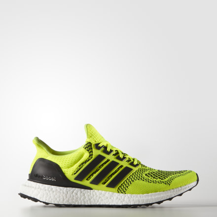 Adidas Ultra Boost Shoes Solar Yellow / Solar Yellow / Black 7 - Men Running Trainers