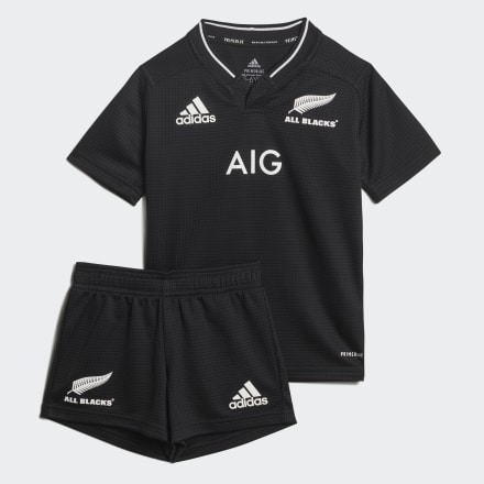 adidas All Blacks Rugby PrimeBlue Replica Home Mini Kit Black 5-6Y - Kids Rugby Jerseys