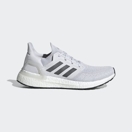 adidas Ultraboost 20 Shoes DAsh Grey / Grey Five / Solar Red 7.5 - Men Running Trainers