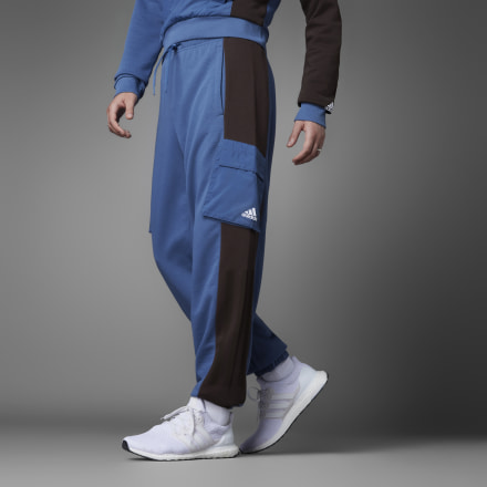 Adidas colorblock French Terry Pants Wonder Steel XS - Men Lifestyle Pants
