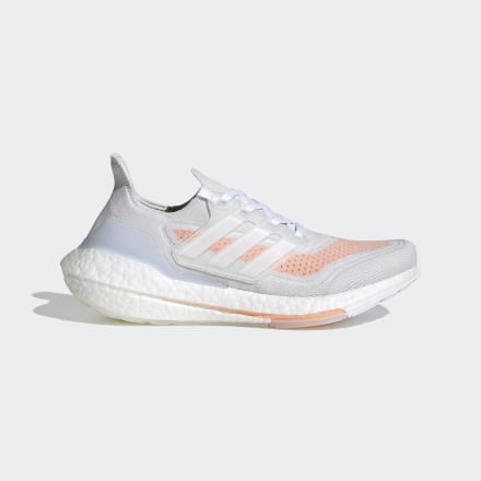 adidas Ultraboost 21 Shoes Crystal White / Glow Pink 8 - Women Running Trainers
