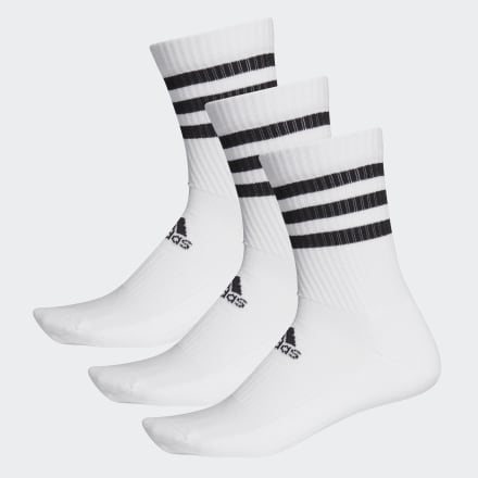 

Meias 3-stripes 3 Pares Unisex  adidas, Branco