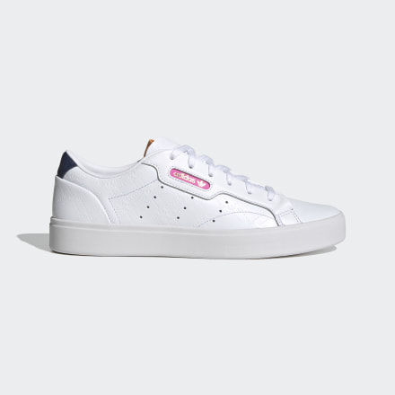 adidas adidas Sleek Shoes White / Crew Navy / Screaming Pink 8 - Women Lifestyle Trainers