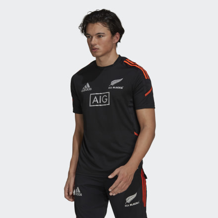 adidas All Blacks Rugby Performance Tee PrimeBlue Black 2XL - Men Rugby Shirts