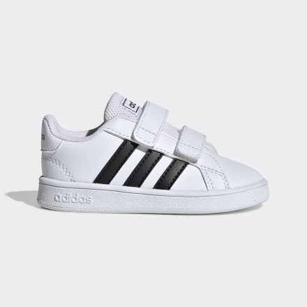 adidas Grand Court Shoes White / Black / White 7K - Kids Tennis,Lifestyle Sport Shoes,Trainers