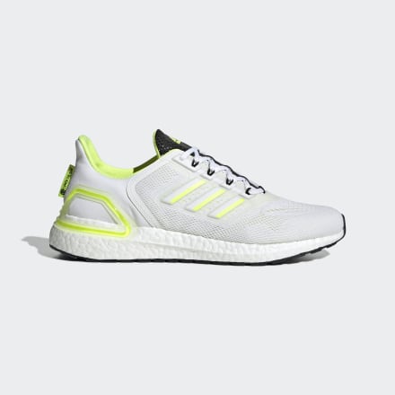 Adidas Ultraboost 20 Lab Shoes White / Solar Yellow / Black 12 - Unisex Running Trainers