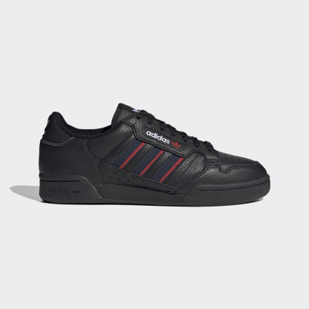 adidas Continental 80 Stripes Shoes Black / Collegiate Navy / Vivid Red 5.5 - Men Lifestyle Trainers