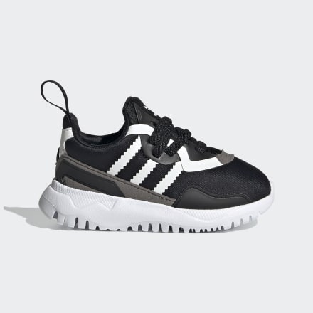 adidas Originals Flex Shoes Black / White / Grey 8K - Kids Lifestyle Trainers