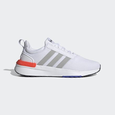 adidas Racer TR21 Shoes White / Grey / Solar Red 7 - Men Running,Lifestyle Sport Shoes,Trainers