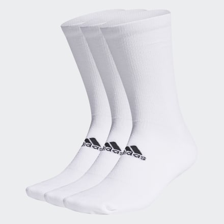 Adidas Crew Socks 3 Pairs White 12-15 - Men Golf Socks & Leg Warmers