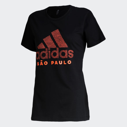 

Camiseta Cidade SÃO Paulo Mulher  adidas, Preto