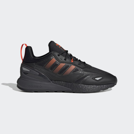 adidas ZX 2K Boost 2.0 Shoes Black / Solar Red / Carbon 14 - Men Lifestyle Trainers