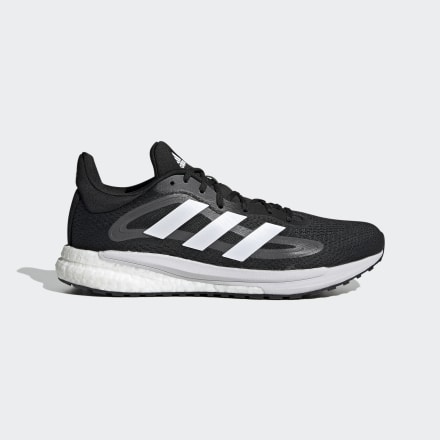 adidas SolarGlide 4 Shoes Black / White / Grey Five 10.5 - Men Running Sport Shoes,Trainers