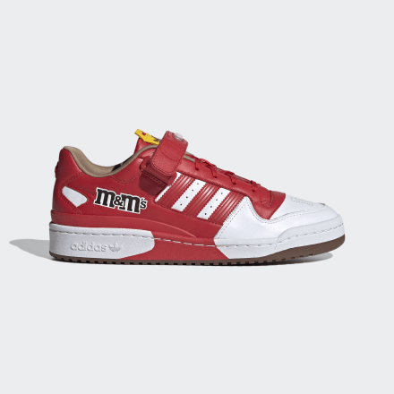 Adidas M&M'S Brand Forum Low 84 Shoes Red / Red / Eqt Yellow 7.5 - Men Lifestyle Trainers