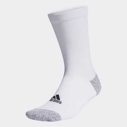 adidas Tour Crew Socks White / Black 9-11.5 - Men Golf Socks & Leg Warmers