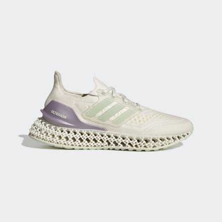 Adidas Ultra 4DFWD Shoes White / Linen Green / Almost Yellow 5 - Women Running Trainers
