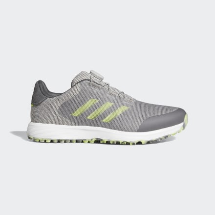 adidas S2G BOA Spikeless Golf Shoes Grey / Solar Yellow / Grey Five 10.5 - Men Golf Sport Shoes,Trainers