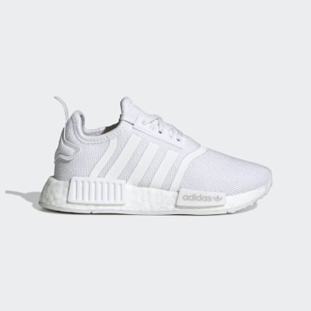 Adidas NMD_R1 Refined Shoes White / Grey 1 - Kids Lifestyle Trainers