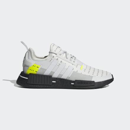 Adidas NMD_R1 Shoes White / Crystal White / Team Solar Yellow 5.5 - Men Lifestyle Trainers